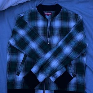 Green plaid supreme jacket